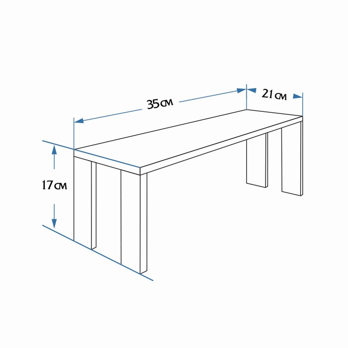 Лавка деревянная, 36×23×17 см, липа,«Добропаровъ»