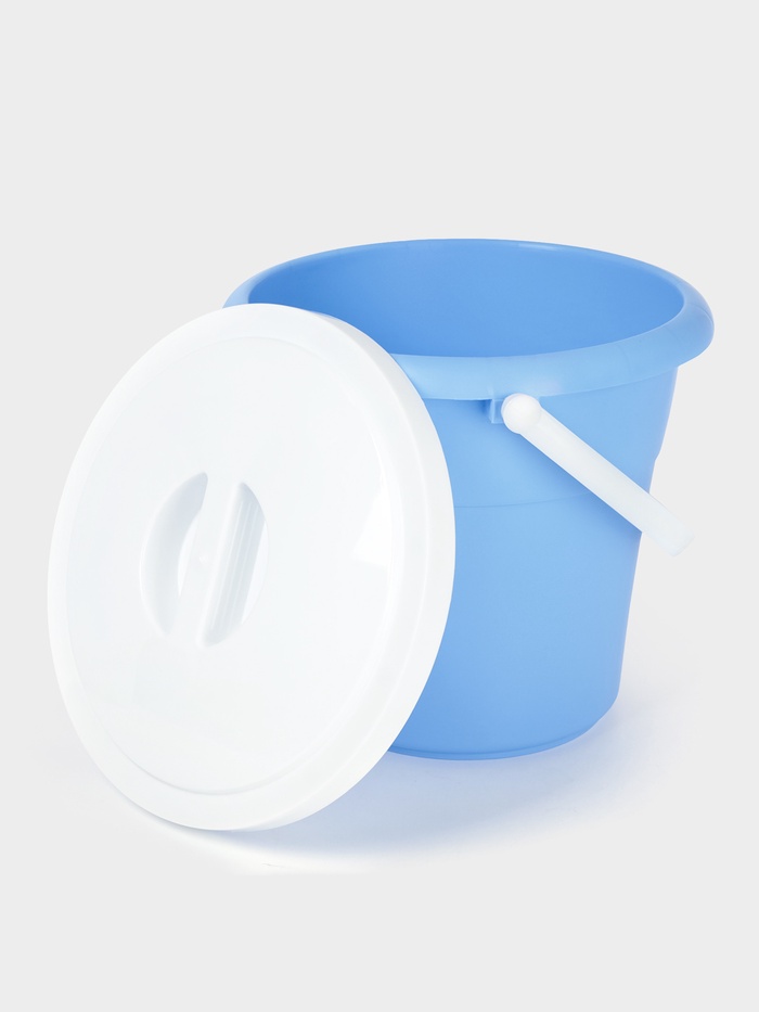 Ведро с крышкой «Евро», 12 л, d=33 см, h=29 см, МИКС