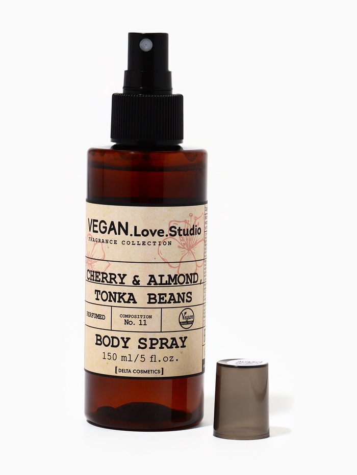 Мист парфюмированный спрей для тела VEGAN.Love.Studio Cherry, Almond, Tonka Bean, 150 мл