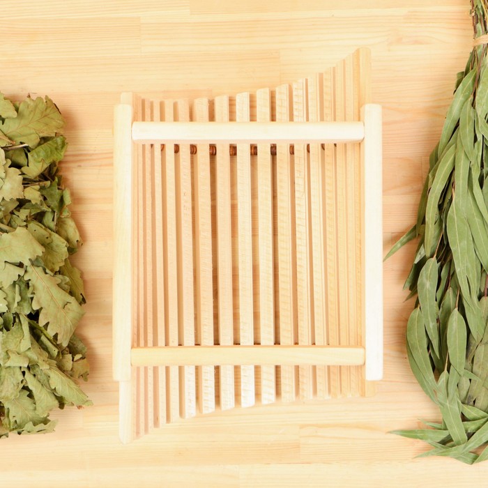 Абажур для бани и сауны «Наклонный», липа, 42×22.5×15 см, настенный, «Добропаровъ»