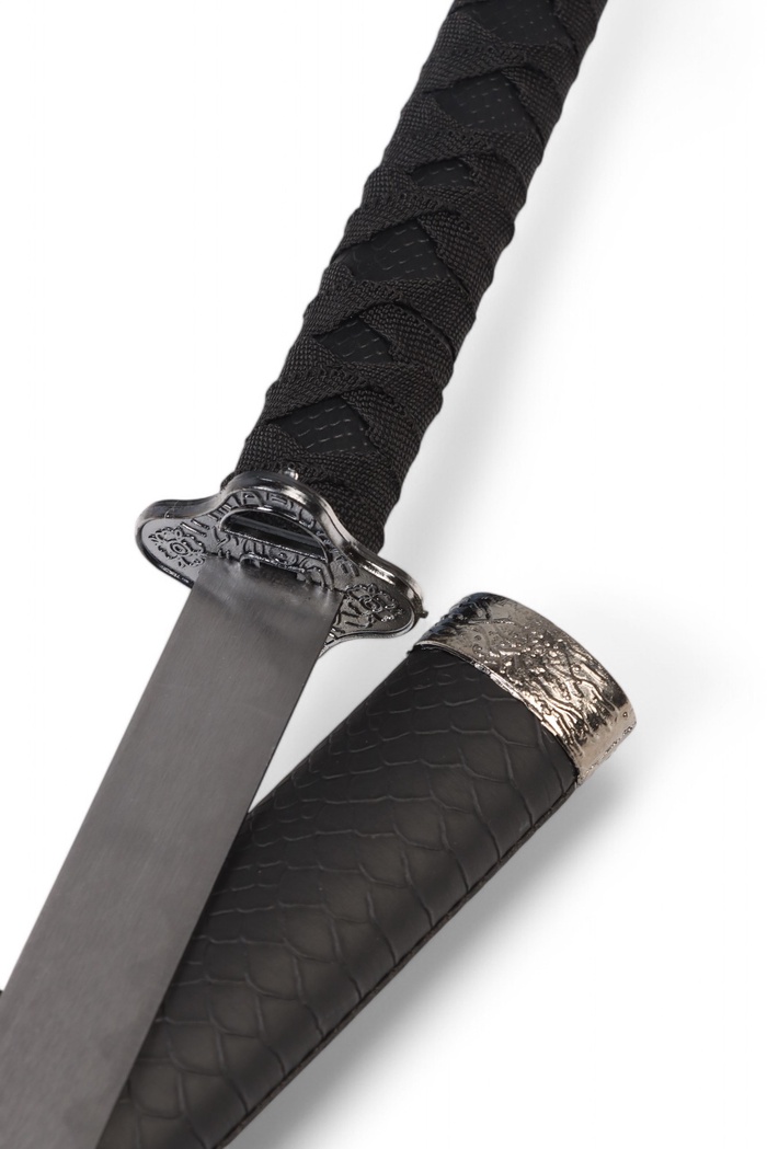 Макет оружия «Катана Даичи», 89 см, клинок 46 см, ножны под змею, чёрная
