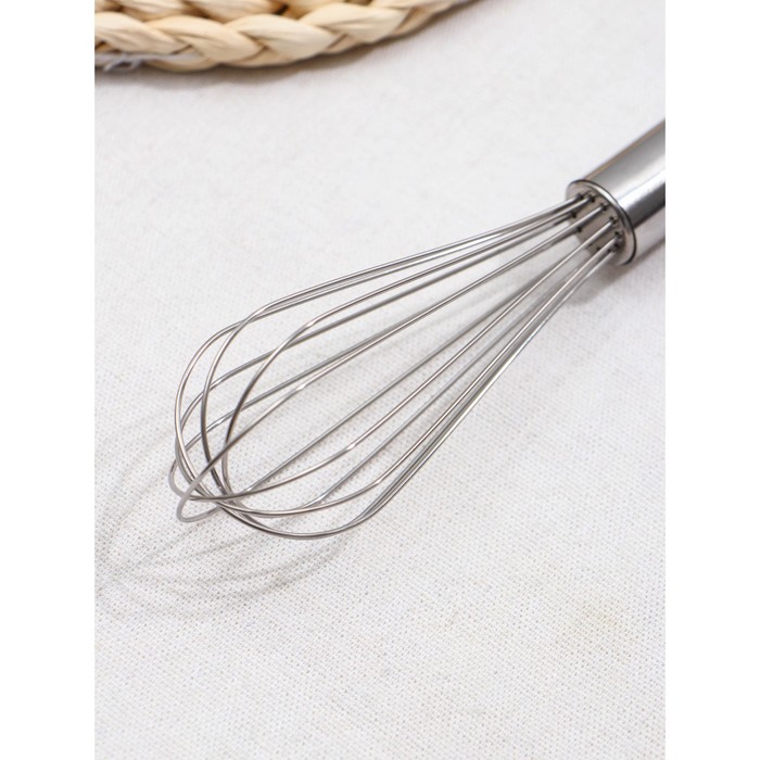 Набор венчиков для взбивания Доляна «Стандарт», 3 шт.: 30 см, 25 см, 21 см, серебристый