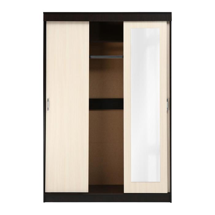 Шкаф – купе «Клик Мебель. Бася», 1400×570×2100 мм, цвет венге/дуб молочный