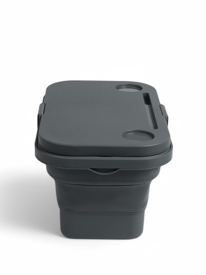 Корзина - столик maclay 2 в 1, складная, 47×28.5×23.5 см, серая