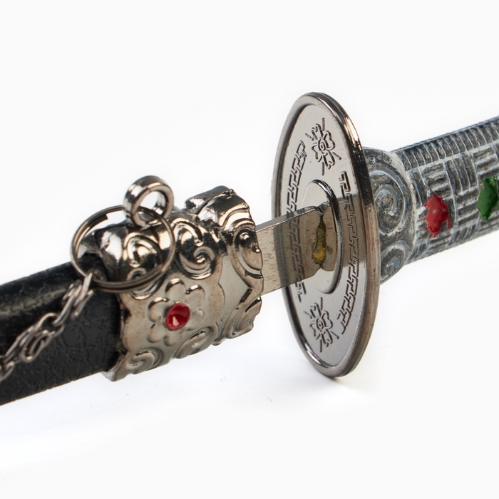 Макет оружия «Сувенирные катаны на подставке 3в1. Алмаз», подарочный набор, ножны чёрный с белыми ромбами, 16 см; 20 см ; 24.5 см