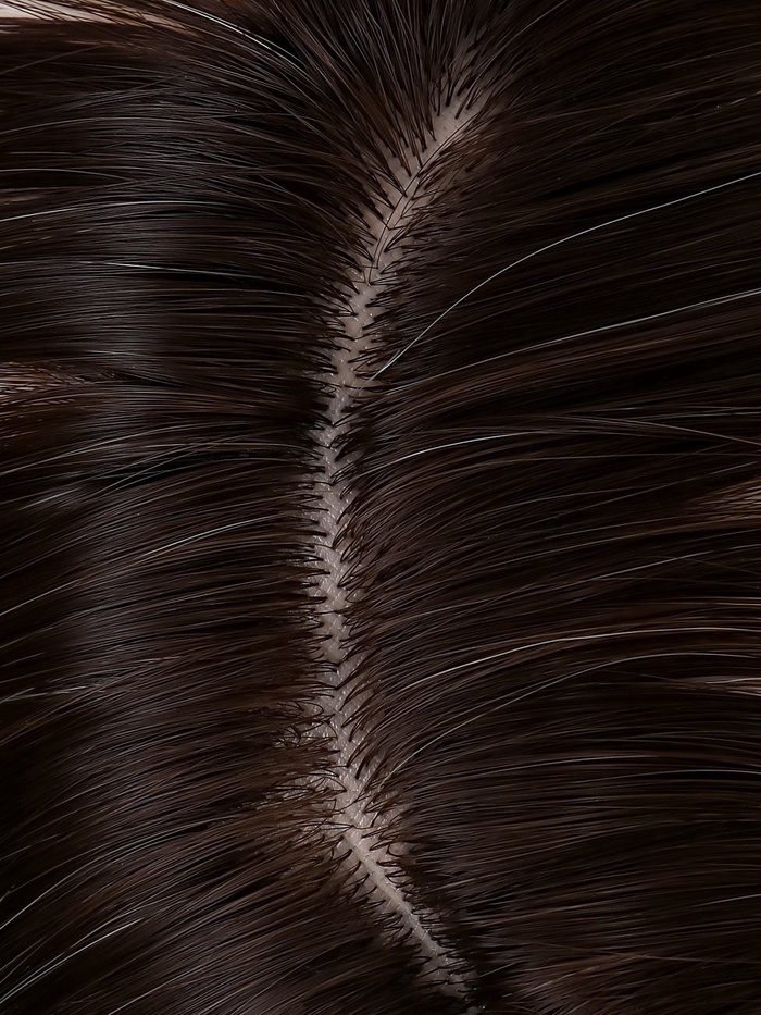 Парик искусственный, кудри, имитация кожи, 60 см, 160 г, омбре русый, блонд