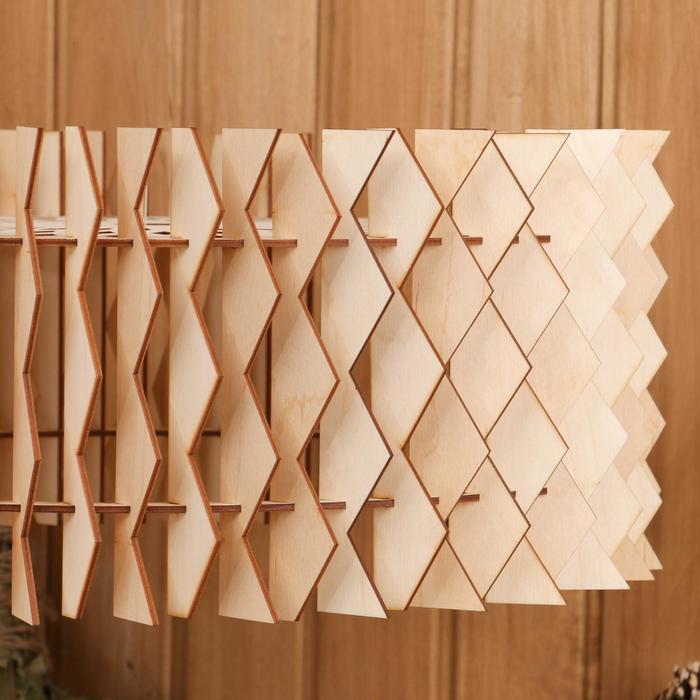 Абажур для бани и сауны «Шар с зигзагами», фанера, d=45 см, «Добропаровъ»