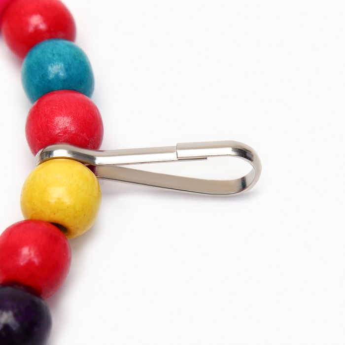 Качели для птиц, 15 см, с деревянной жёрдочкой, цвет МИКС