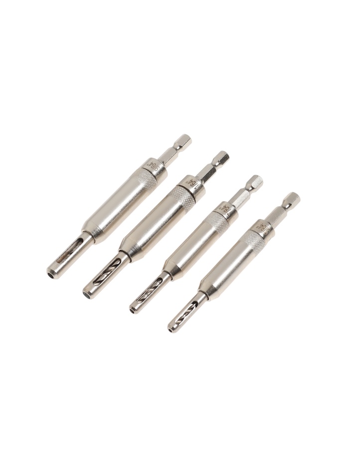 Набор самоцентрирующихся сверл по дереву ТУНДРА, для мебельных и дверных петель, 1.9-4.3 мм