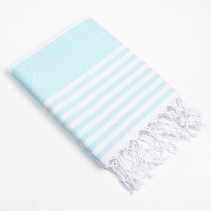 Полотенце - пештемаль пляжное «Фортуна», 100×180 см, 100% хлопок, 150 г/м², мятное
