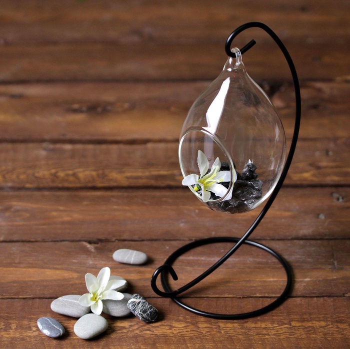 Флорариум «На подвесе», h=23 см, 12×7.5 см, капелька d=5.5×4.5 см
