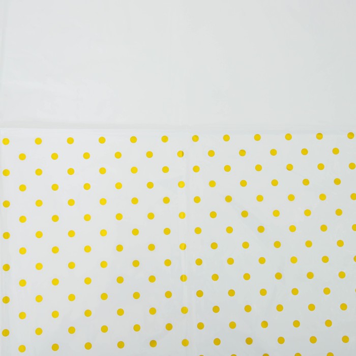 Клеёнка на стол «Горох», 137×220 см, цвет золотой