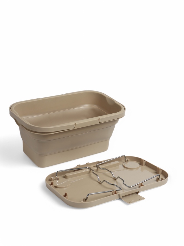 Корзина - столик maclay 2 в 1, складная, 47×28.5×23.5 см, бежевая