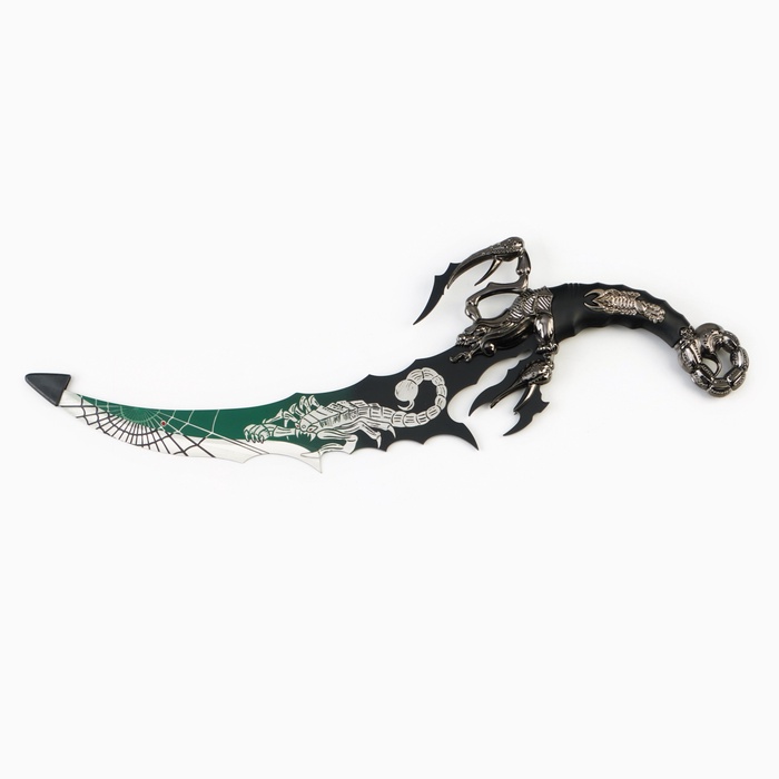 Макет оружия «Сувенирный нож на подставке. Скорпион на лезвии и рукоятке», 53.5 см