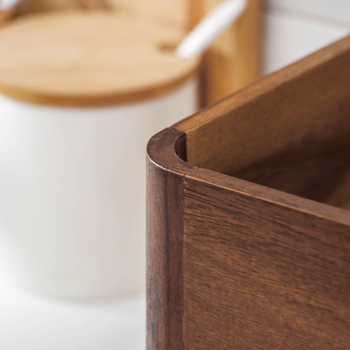 Хлебница GUNGNIR, дерево, 30×20×13 см, коричневая