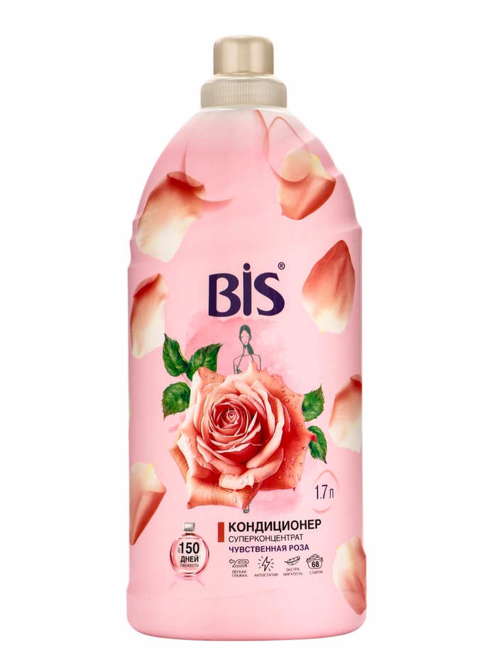 BIS Кондиционер для белья «Чувственная роза», концентрированный, 1.7 л