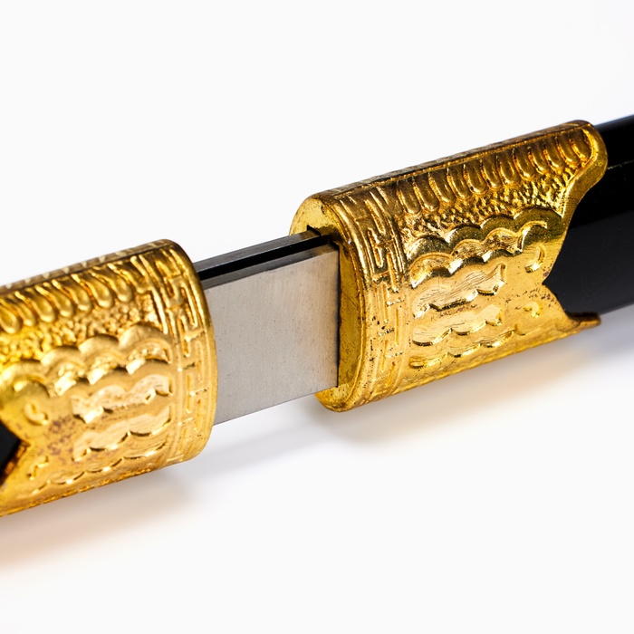 Макет оружия «Сувенирные мечи парные 2в1. Китайские», 51 см, чёрный с золотом