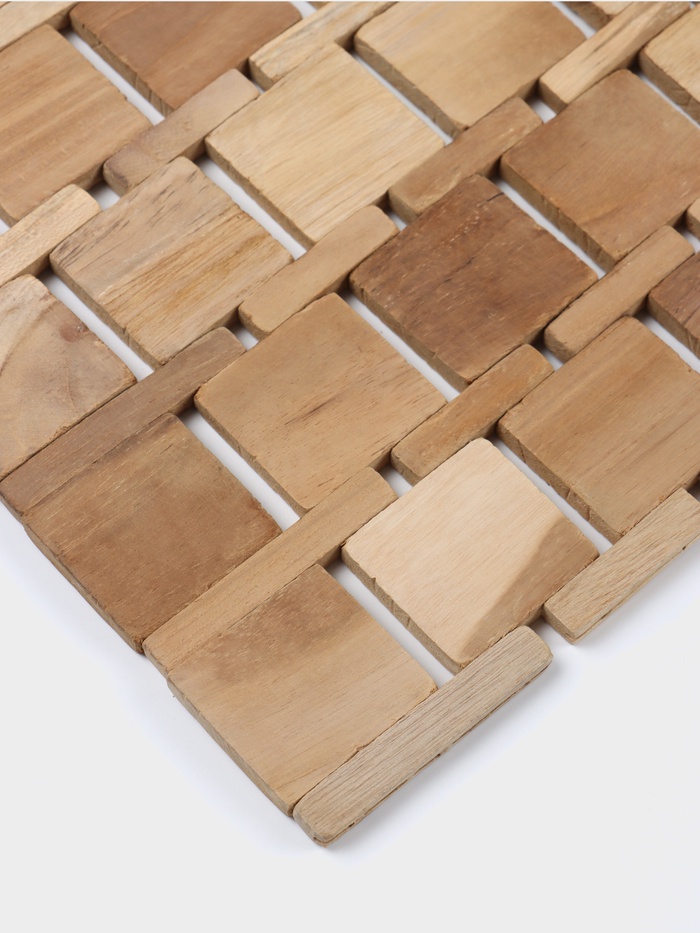 Коврик из тикового дерева, 40×30×0.7 см