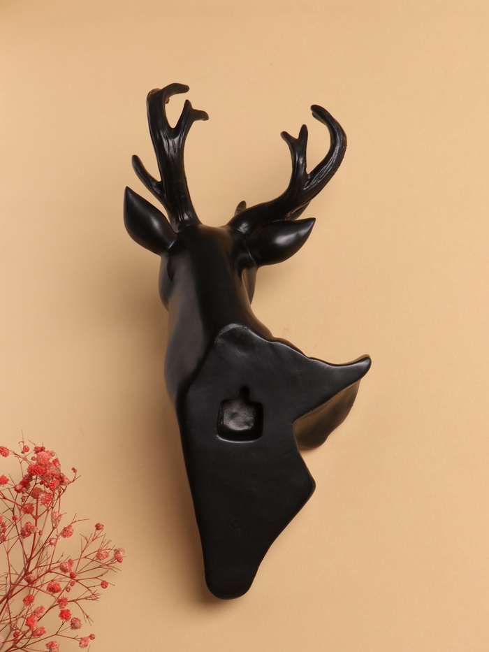 Декор настенный с вешалкой TAKE IT EASY «Олень», панно, 30×14 см, чёрный