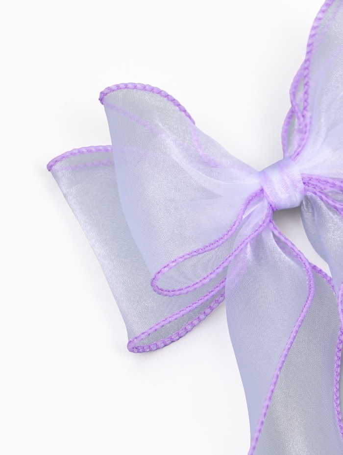 Бант для волос на заколке сиреневый, Холодное сердце