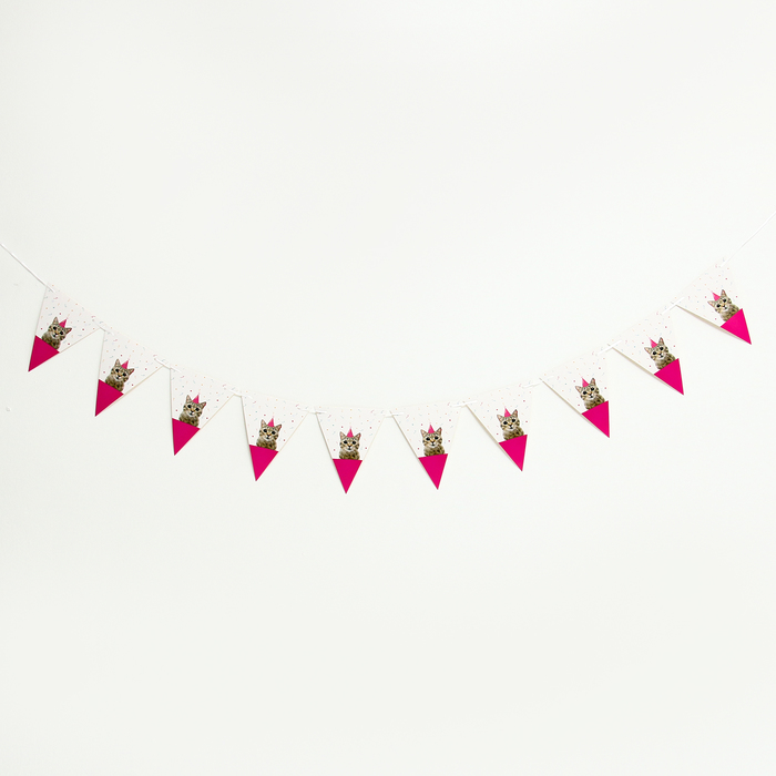 Гирлянда бумажная «Котик»