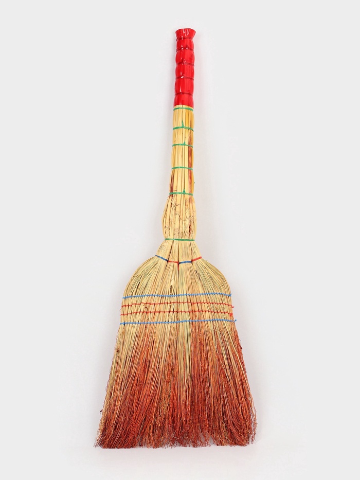 Веник для уборки Шафран «Сорго», 4-х прошивной, четырёхлучевой, ручная работа, 90-95 см