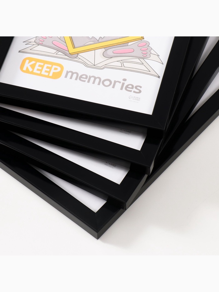 Набор фоторамок для фото 15×21 см Keep memories «Формат», 4 шт. чёрный, (пластиковый экран)