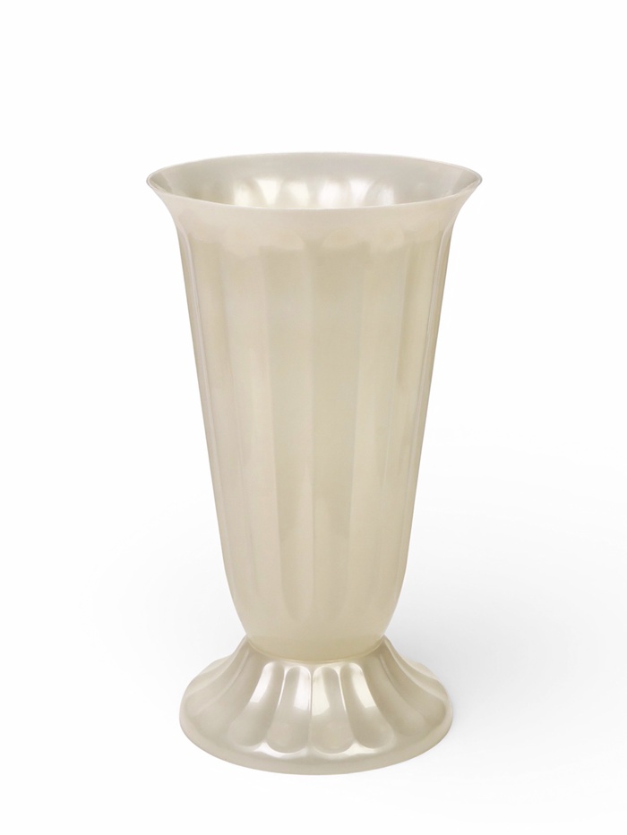 Ваза для цветов, 17 л, d=29 см, h=52 см, пластиковая, белая