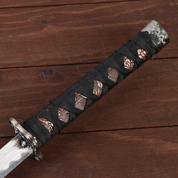 Макет оружия «Сувенирные катаны на подставке 2в1. Цветы шоко», подарочный набор, ножны кожзам, 47 см; 70 см