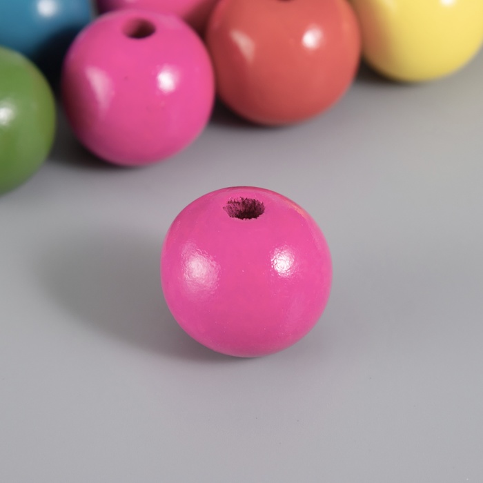 Бусина дерево «Шарики цветные», набор 10 шт., 2.5×2.5 см