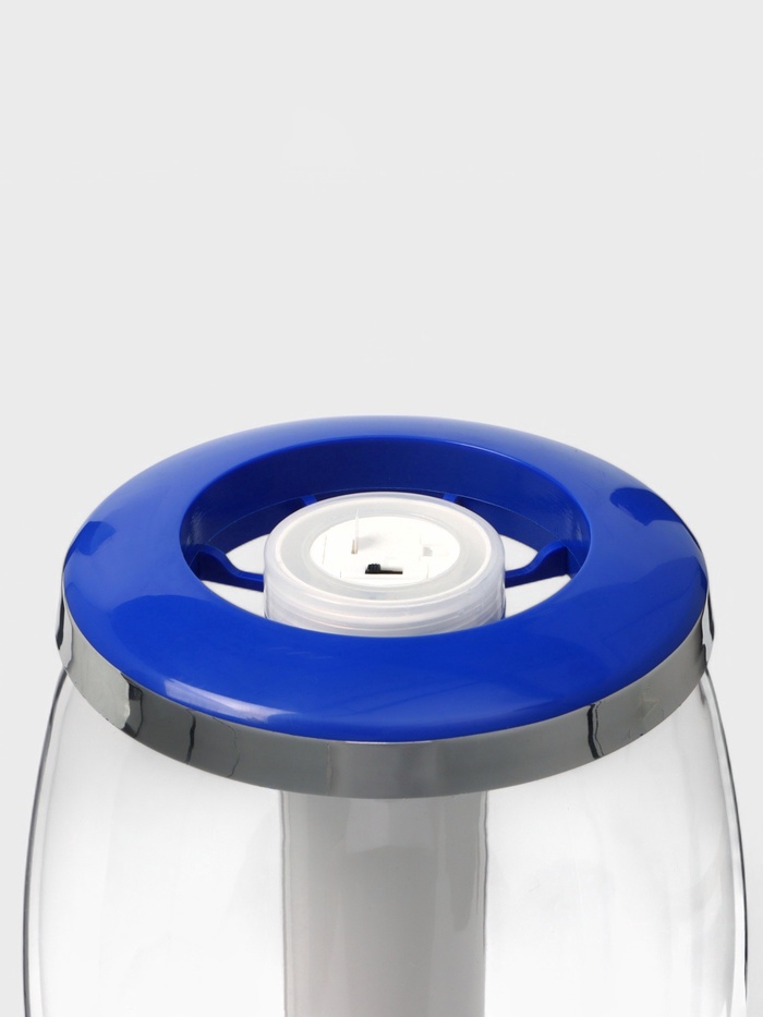 Башня пивная Monlin, колба 3 л, ёмкость для льда, подсветка, пластик, синяя