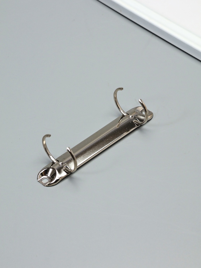 Зажим кольцевой на два кольца, диаметр кольца 3 см, 12.3 см, металл, набор 4 шт.