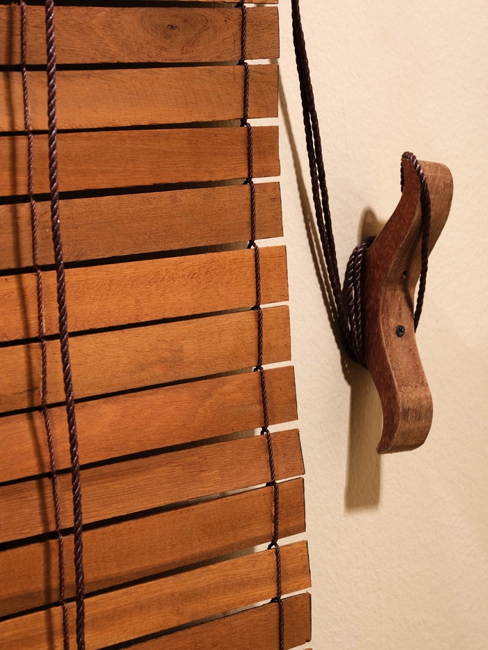 Жалюзи деревянные, 200×100×0.7 см, коричневые