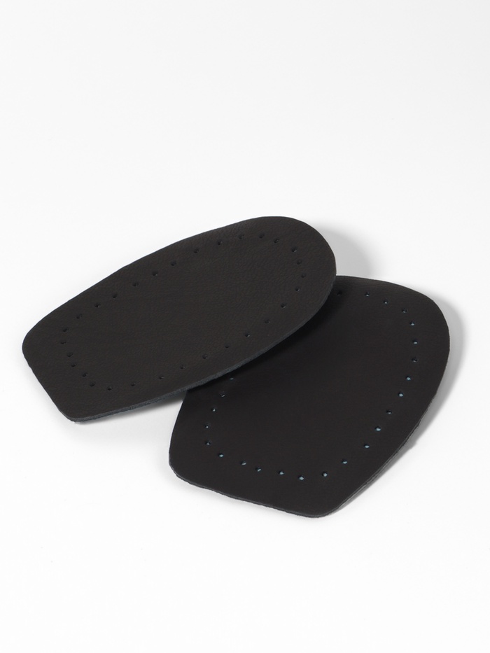 Подпяточники для обуви, кожаные, 10×7 см, пара, чёрные