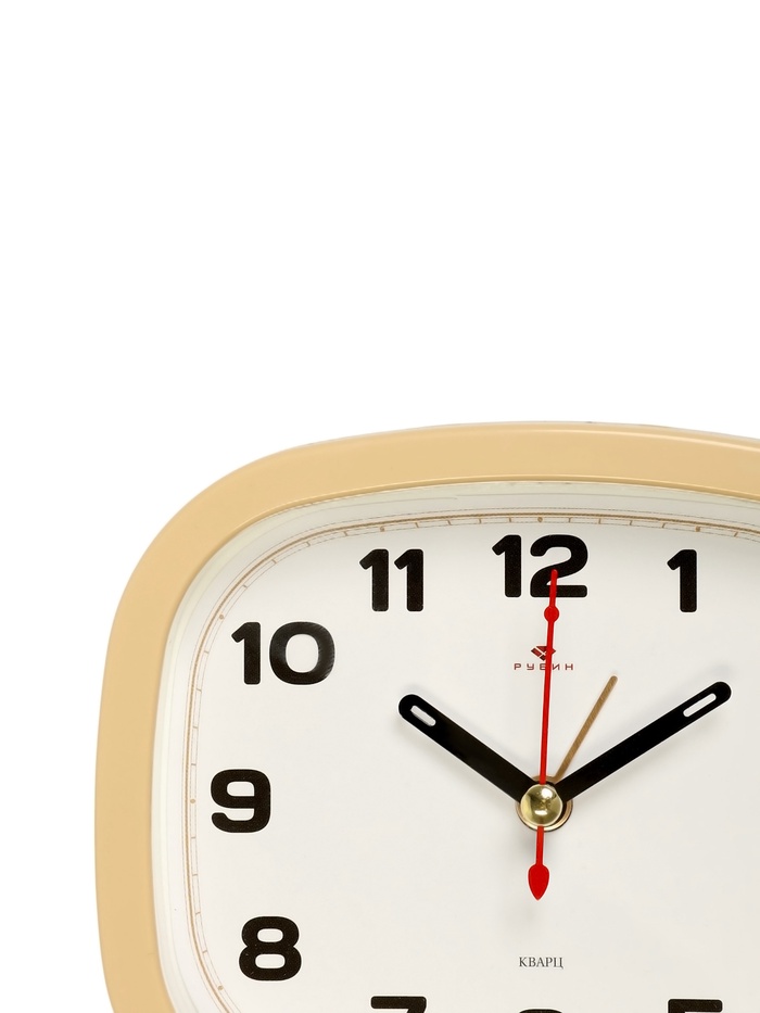 Будильник-часы настольные «Классика», дискретный ход, 12.5×10.5 см, от батарейки АА