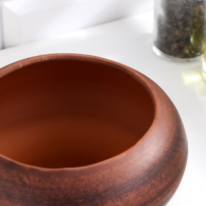 Горшок для жаркого «Классика», 600 мл, красная глина