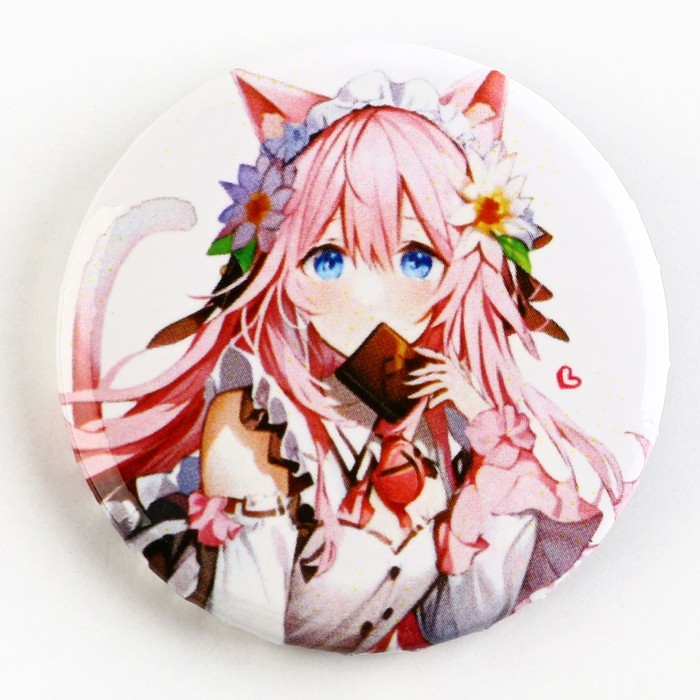 Значки закатные «Аниме девочки», d=3.8 см, МИКС