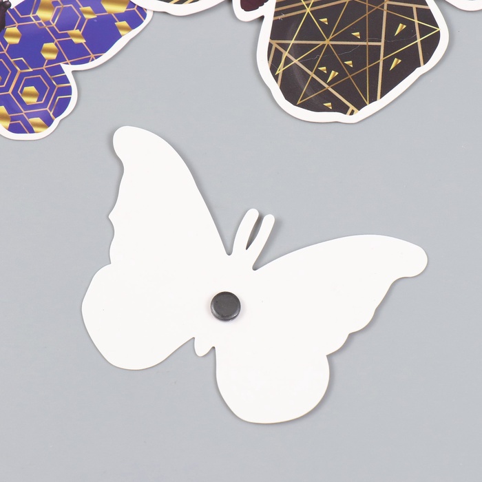 Набор магнитов на холодильник «Геометрия с золотом», 12 шт., картон, h=4-10 см