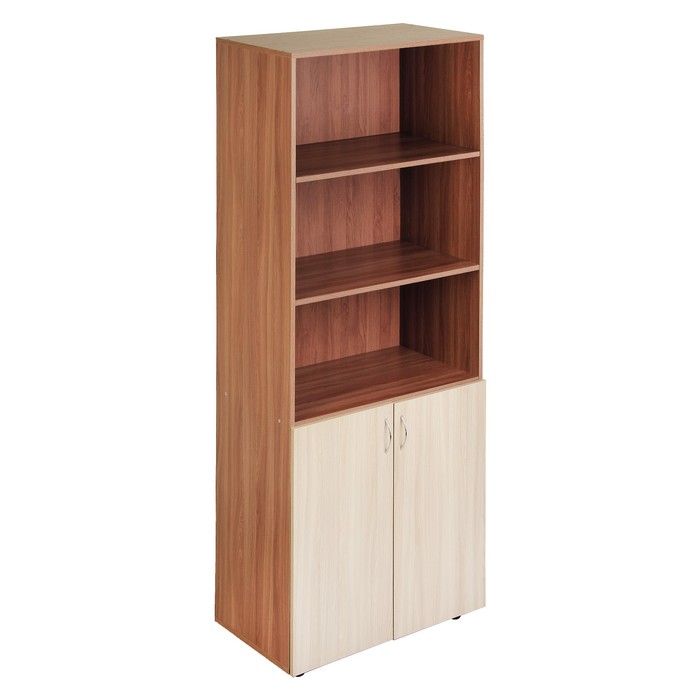 Шкаф двухдверный для документов «Клик Мебель. Герда», 800×420×1900 мм, цвет ясень шимо светлый/тёмный