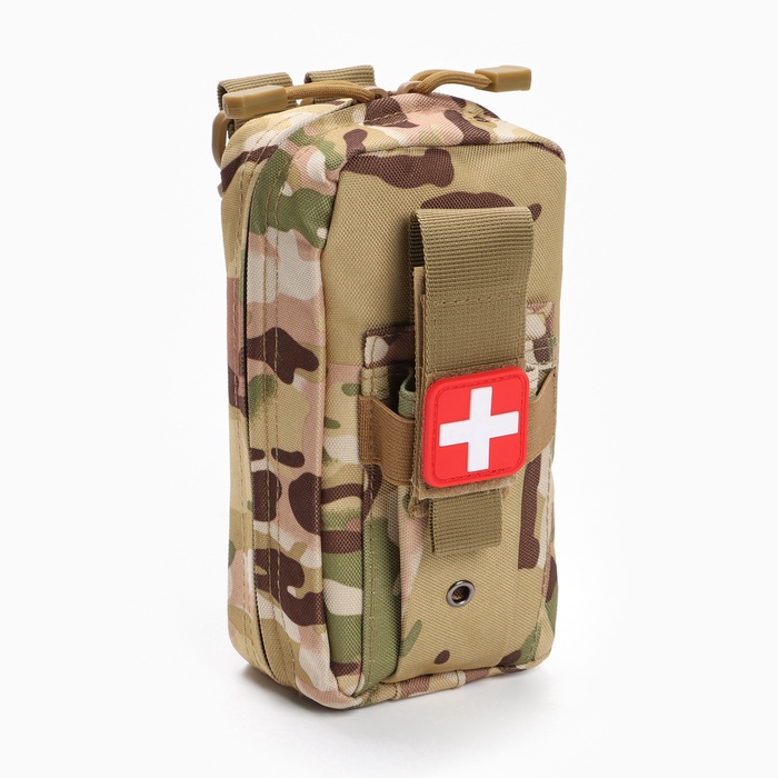 Аптечка тактическая-подсумок, камуфляж мультикам, 11×20 см, бежевая