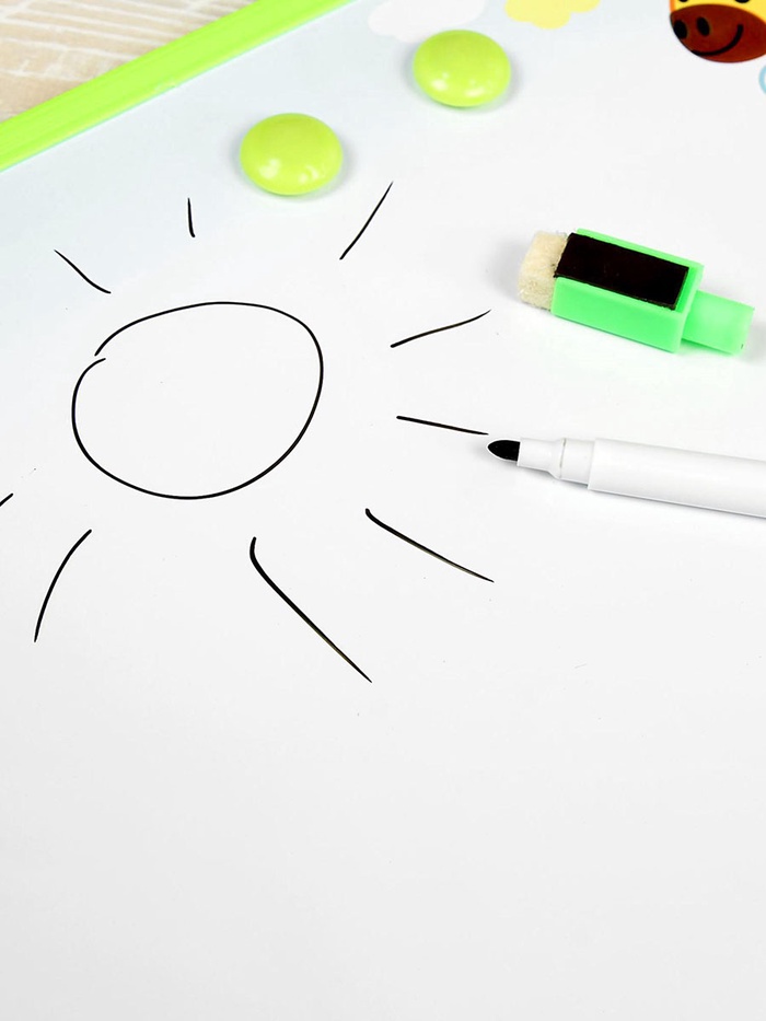 Доска магнитная, маркер и 2 магнита в комплекте, МИКС