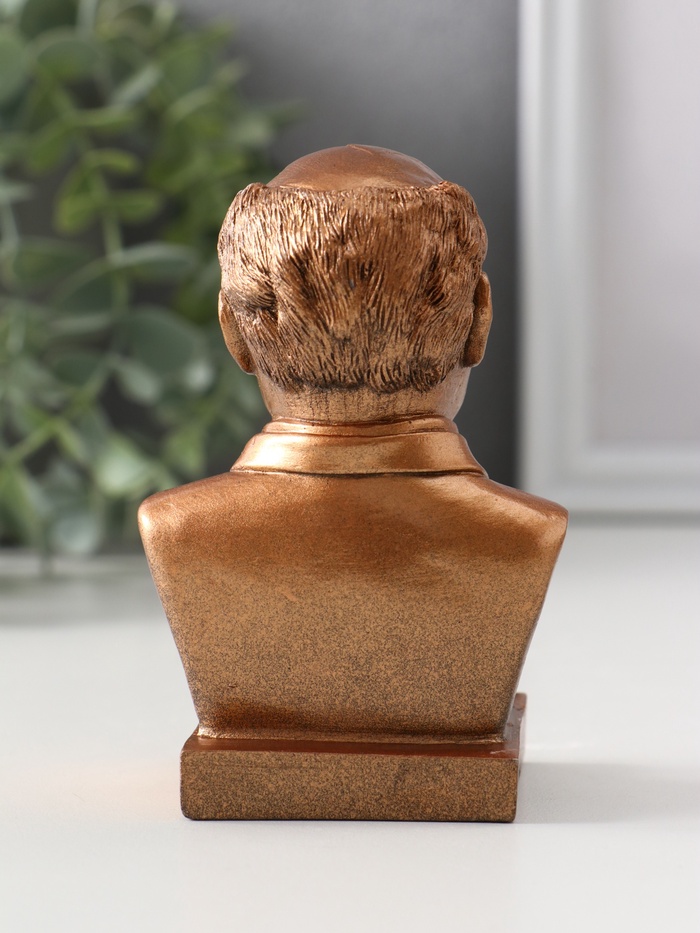 Бюст «Горбачёв», фигурка гипс, 10.5×6.5×5 см, бронза