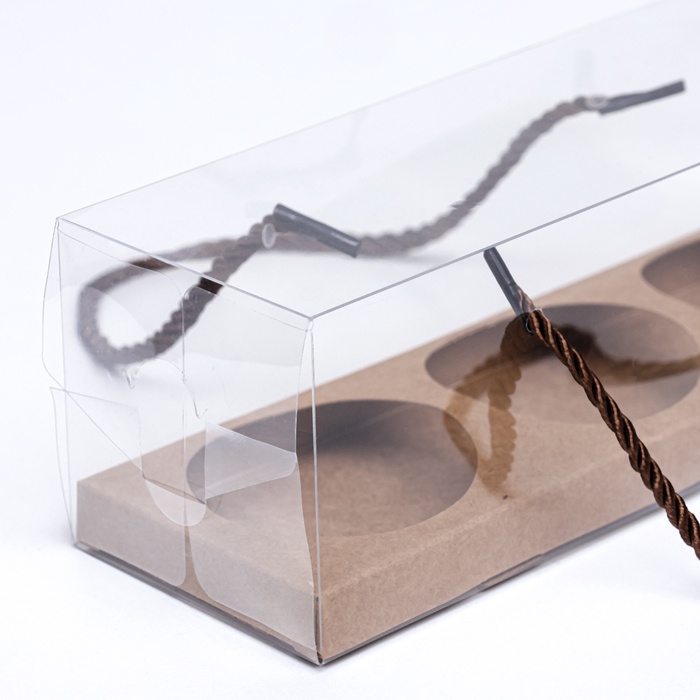 Кондитерская упаковка для кексов, крафт 22.5×7.8×7.8 см