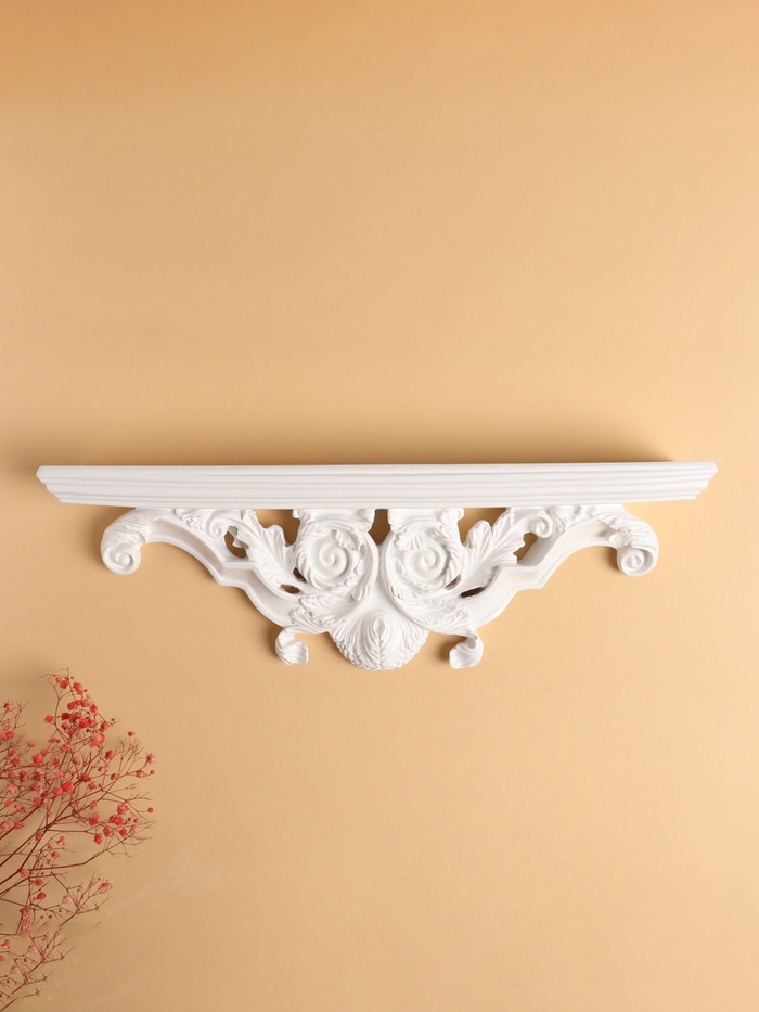 Декор настенный с полкой TAKE IT EASY «Ажурная», панно, 15.2×45.5 см, белая