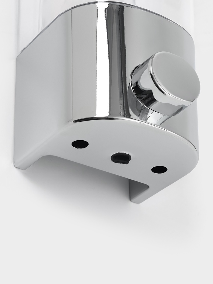 Диспенсер механический для антисептика и жидкого мыла, 500 мл, серебристый