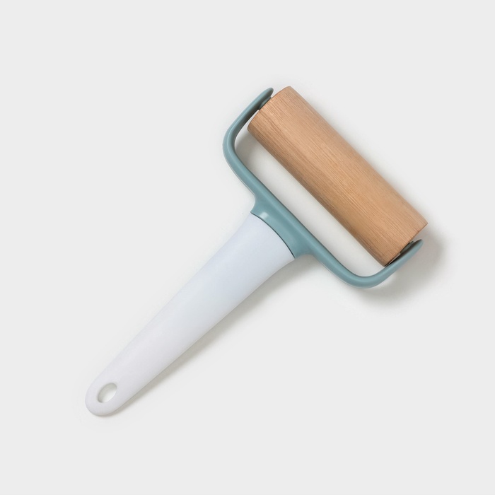 Валик для раскатки теста Доляна «Виктори», 20×12×2 см, дерево, пластик