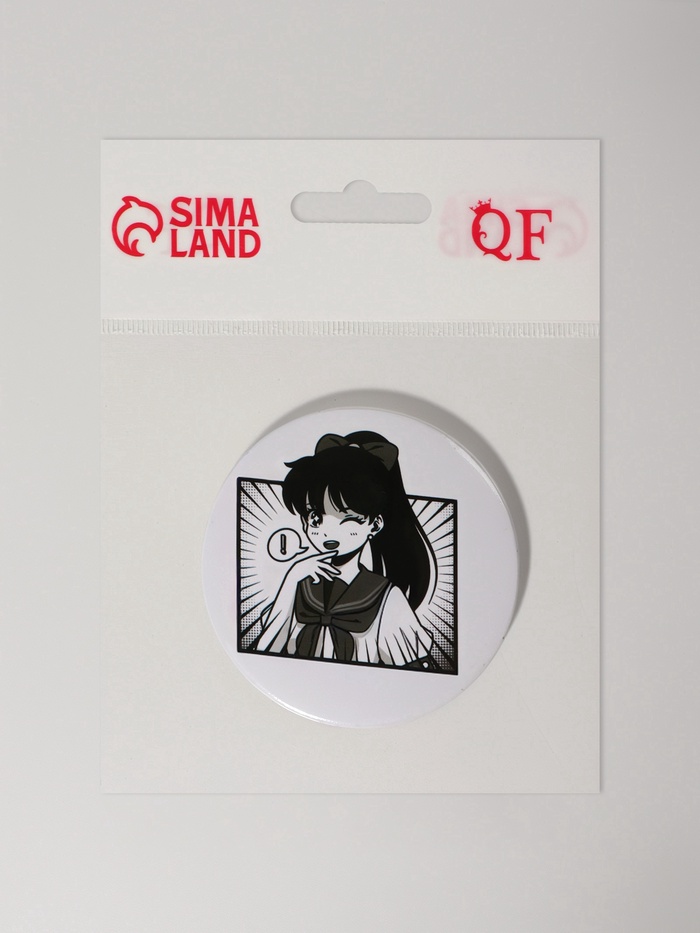 Зеркало карманное «Аниме», d=7 см, белое