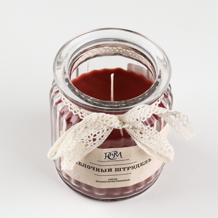 Ароматическая свеча в банке «Яблочный штрудель», 180 г, время горения 45 ч