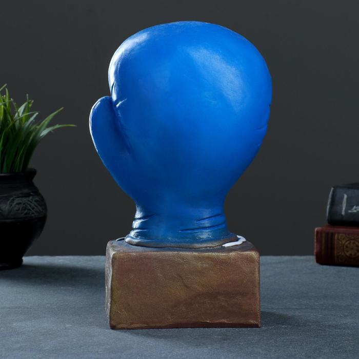 Копилка для денег «Боксерская перчатка», гипс, синяя-золото, 12×14×24.5 см