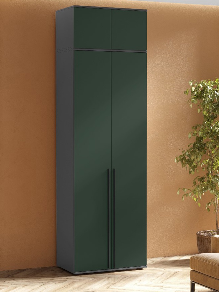 Шкаф – антресоль для двухстворчатого шкафа «Норд», 800×510×418 мм, цвет изумруд/графит